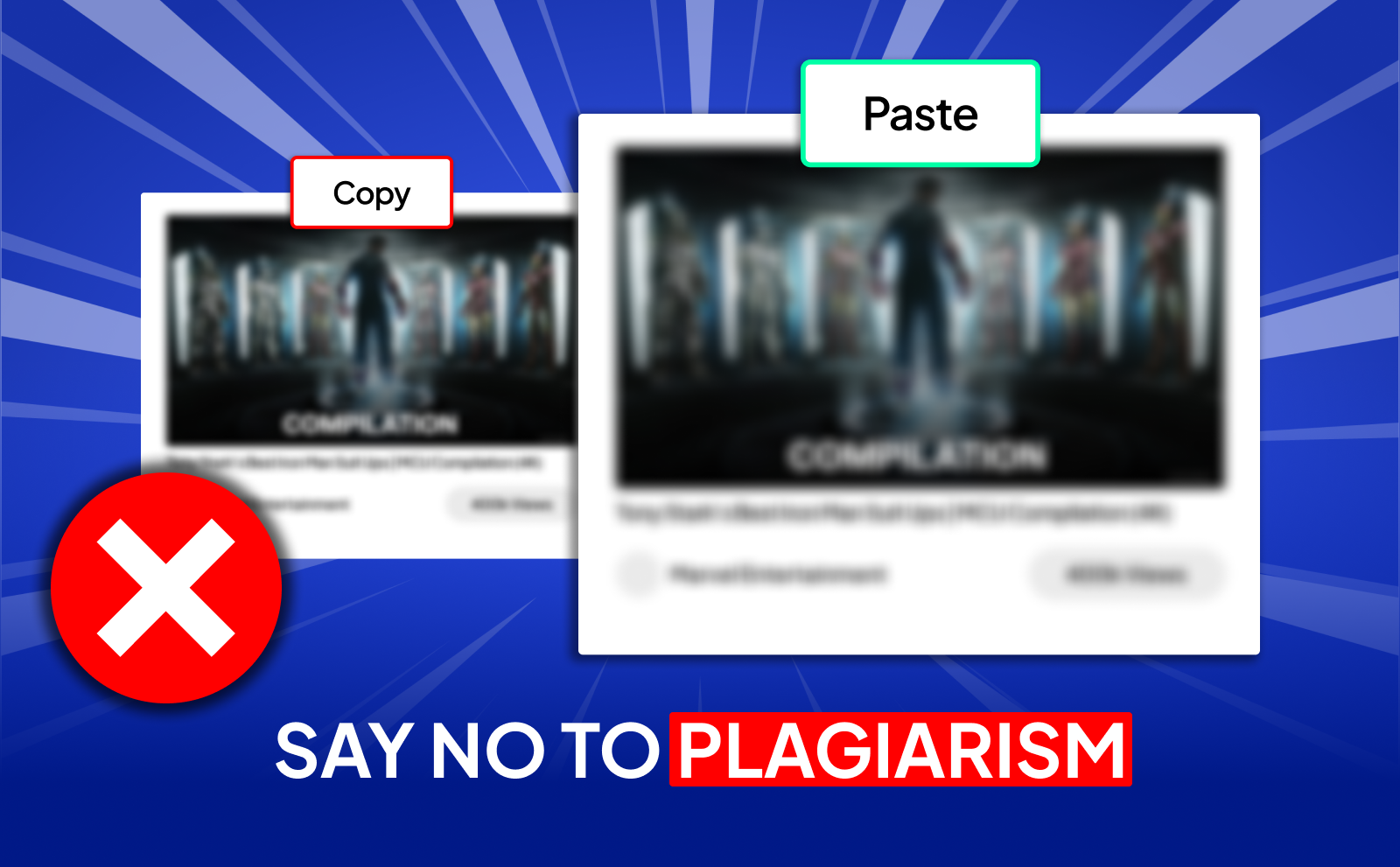 Say no to plagiarism YouTube Automation Mistakes