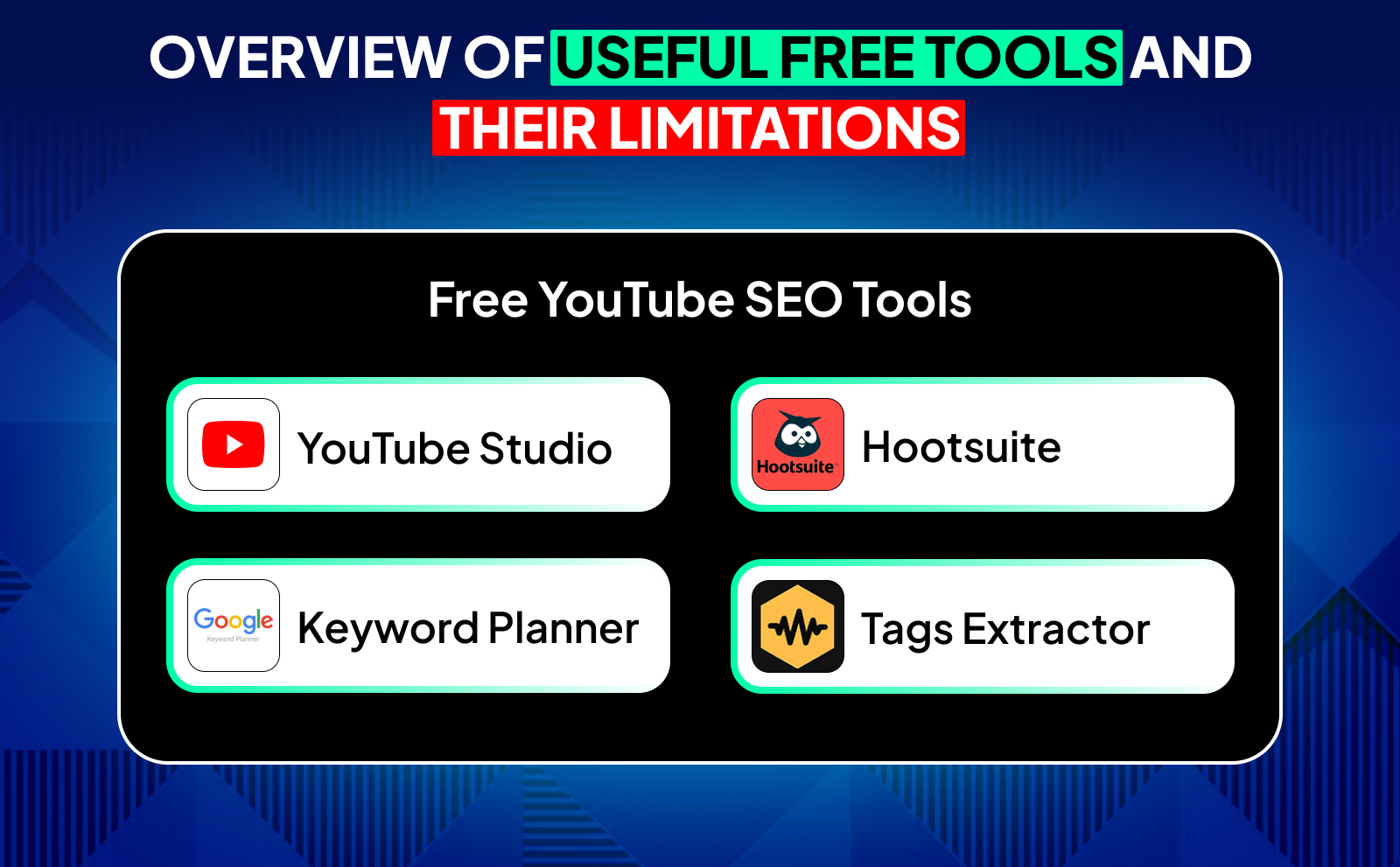 Overview of useful free tools and their limitations - Best YouTube SEO Tools 2025