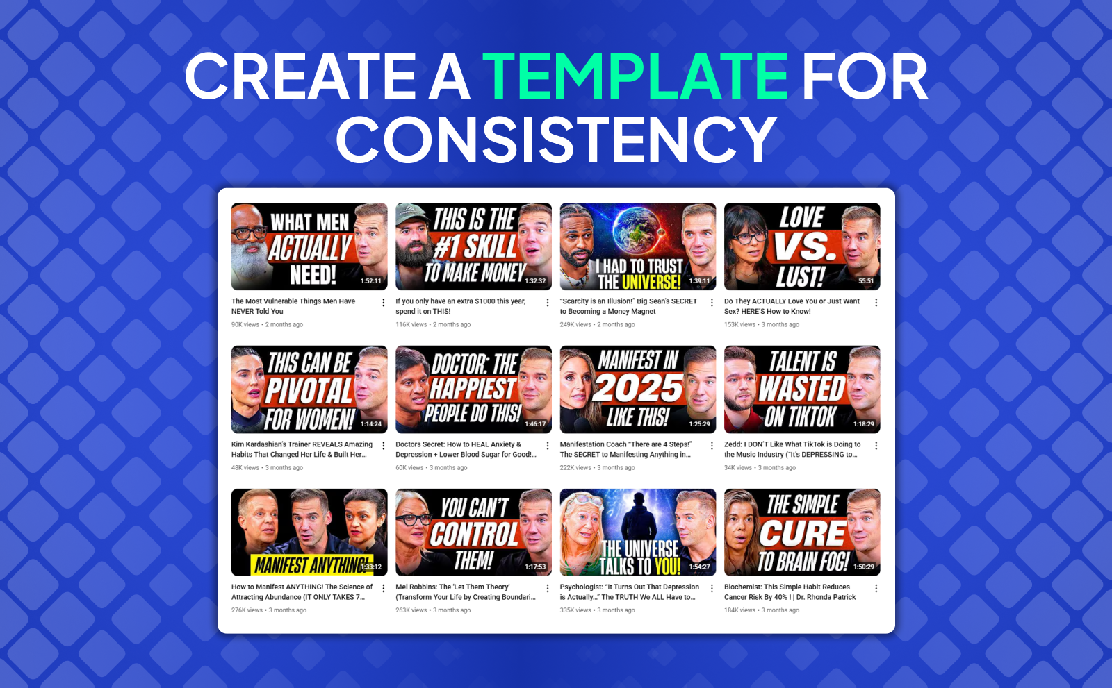 Create a template for consistency