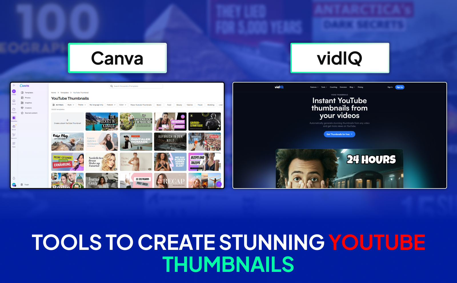Tools to create stunning YouTube Thumbnail Types