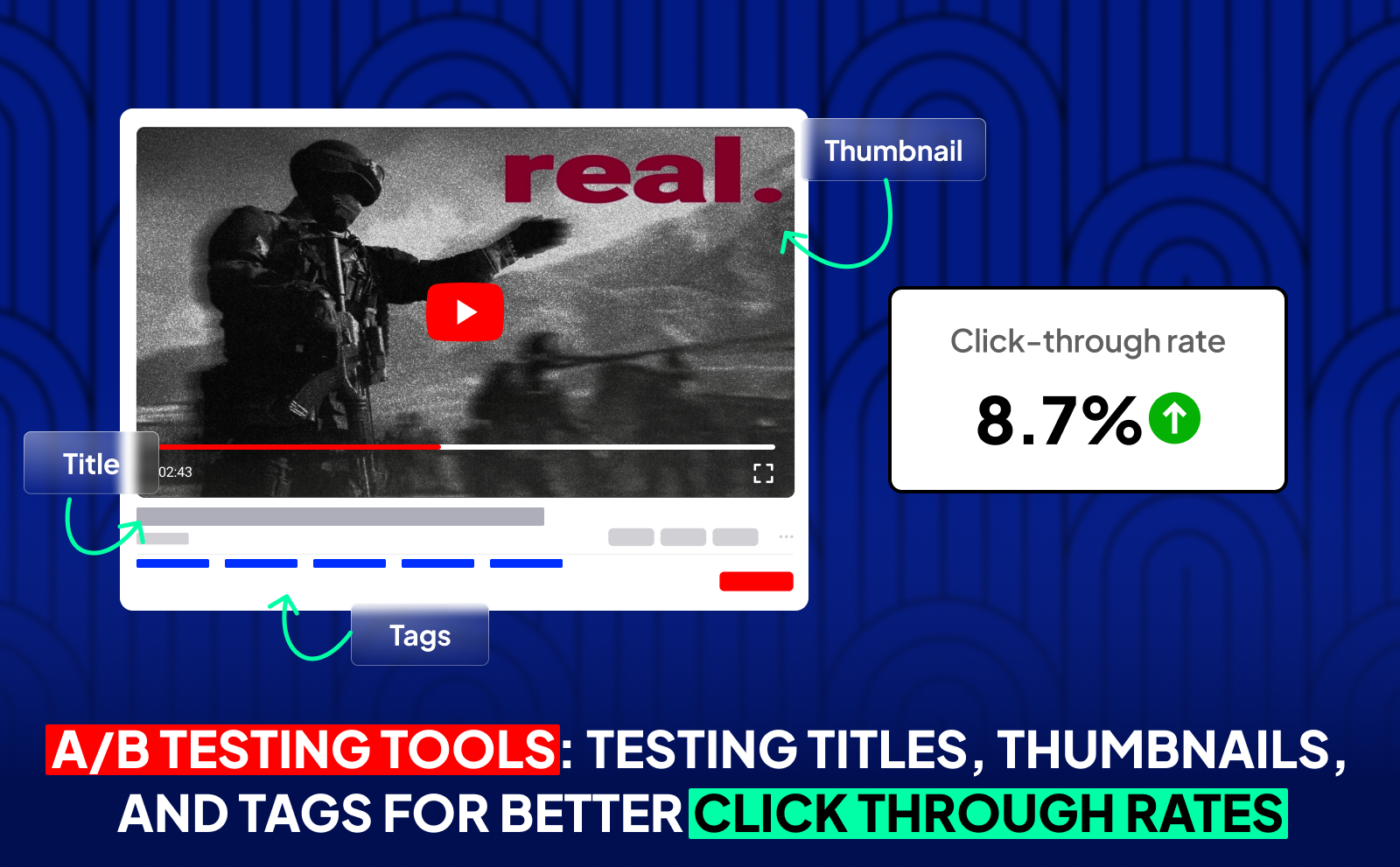 A-B testing tools\_ testing titles, thumbnails, and tags for better click through rates - Best YouTube SEO Tools 2025