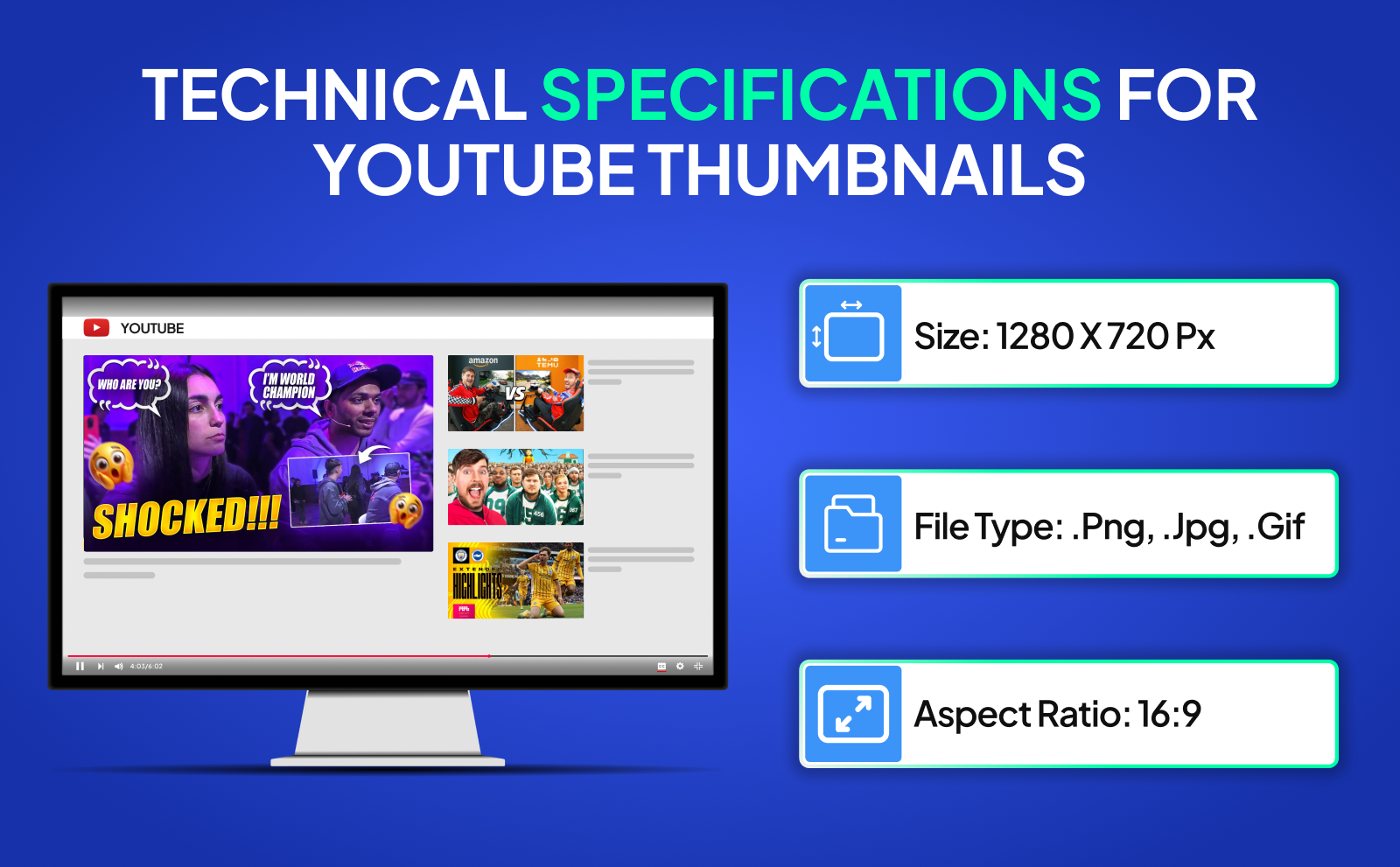 Technical specifications for Youtube thumbnails youtube thumbnail tips