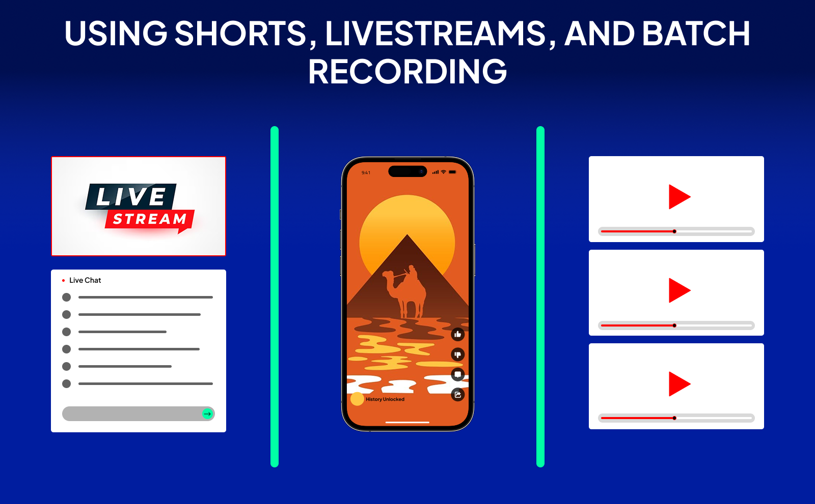 Using Shorts, Livestreams, And Batch Recording